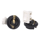 White insert for E27 3-pieces lampholder with switch and locking device, in thermoplastic resin