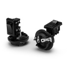 Black insert for E27 3-pieces lampholder with switch and locking device, in thermoplastic resin