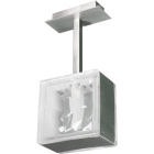 Ceiling Lamp SÍLVIA 1xG9 L.15xW.9,5xH.33cm Transparent/Satin Nickel