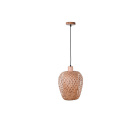 Pendant light FILIPINAS D.19cm 1xE27 in wood and straw