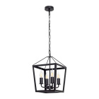 Pendant Light NORA 4xE14 L.25xW.25xH.Reg.cm metal black