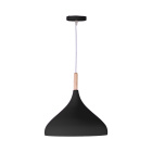 Pendant light BAVIERA D.30cm 1xE27 in black metal