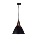 Suspensão RHIN D.25cm 1xE27 em metal preto