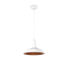 Pendant light KIEL D.25cm 1xE27 in white metal