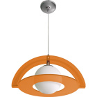 Suspensão ÓRBITA 1xE27 C.50xL.42xAlt.Reg.cm Acrílico Laranja