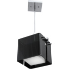 Ceiling Lamp ROBERTA square 1xE27 L.23,5xW.23,5xH.Reg.cm Acrylic Black/Chrome