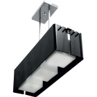 Ceiling Lamp ROBERTA square 3xE27 L.65,5xW.20xH.Reg.cm Acrylic Black/Chrome