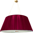 Suspensão ADRIANA 3xE27 Alt.Reg.xD.60cm Bordeaux/Níquel