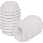 M7x1 grub screw with flat slot for cord grip and ceiling-roses, in white thermoplastic resin, H.10mm