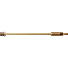 Pipe rotated 90 degrees H.15xD.1cm M10+M8, in raw brass