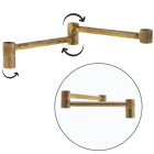 Articulated arm for floor lamp L.30xW.2,3xH.4,2cm, in raw brass