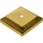 Stamped base for table lamp L.12xW.12xH.2,2cm with 1 central hole, in brass