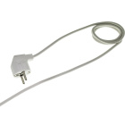 Conexión 2,0m con cable 3x0,75mm² blanco e clavija schuko 2P+T blanca sin interruptor