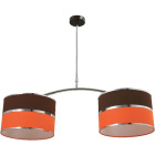 Ceiling Lamp OLGA 2xE27 L.85xW.30xH.Reg.cm Orange/Brown