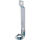 Snap-in bracket 1-piece E14 candle lampholder white zinc-plated metal H.105 mm