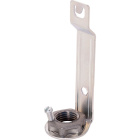 Snap-in bracket 1-piece E14 candle lampholder white zinc-plated metal H.85 mm