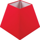 Lampshade IRLANDES square prism small with fitting E27 L.17xW.17xH.14cm Red