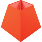Lampshade IRLANDES square prism large with fitting E27 L.22xW.22xH.18,5cm Orange