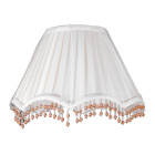 Lampshade NIGERIANO round & conic with beads with fitting E27 H.23xD.31cm Beije