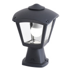 Farola ROBY 1xE27 IP55 L.20xAn.20xAl.29cm resina negra