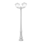 Pillar DARIO 2xE27 8,5W CCT (3colors) switch IP55 L.63xW.24xH.220cm white resin