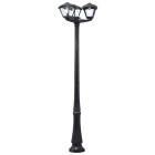 Pillar DARIO 3xE27 8,5W CCT (3colors) switch IP55 H.220xD.62cm black resin