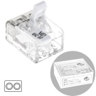 Transparent compact connector for cable 2 poles 0,2-4mm2 450V 32A (box 100pcs)