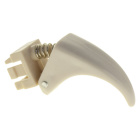 Nail for circular tubular lamp, in white plastic