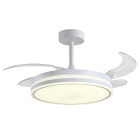 Ceiling fan DC RODAS MINI white, 4 retractable blades, 96W LED 3000|4000|6000K, H.30/35xD.91/40cm