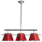 Ceiling Lamp VIDEL 3xG9 L.63xW.25xH.Reg.cm Acrylic Red