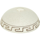 Vidro TRENTO redondo dourado, com furo central D.22xAlt.8cm para plafond