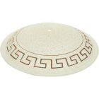 Vidro TRENTO redondo dourado, com furo central D.30xAlt.6cm para plafond