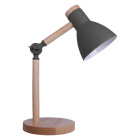 Table Lamp TEACHER 1xE27 H.47xD.15cm matte Grey/Wood