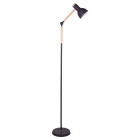 Floor Lamp TEACHER 1xE27 H.150xD.22cm matte Grey/Wood