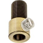 Ring cord grip with with 12mm long male threaded fixing M10x1, in antique brass