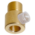 Pasacable con tornillo M10x1 con 7mm y tornillo transparente, en latón dorado