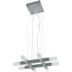 Ceiling Lamp DORA square 8xG4 12V L.46xW.46xH.Reg.cm Satin Nickel