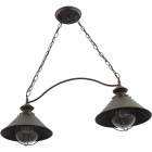 Ceiling Lamp BOLZANO 2xE27 L.76xW.25xH.Reg.cm Brown