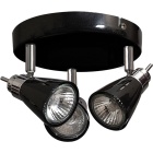 Plafond TABERNAS 3xGU10 Alt.12xD.24cm preto/cromado