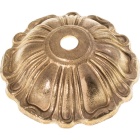 Tampa de centro/Bobeche Alt.2,4xD.10cm com 1 furo central, em latão bruto