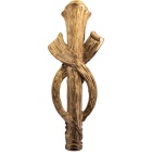 Coluna Alt.22,5xD.8cm, em latão bruto