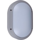 Aplique AMAZONAS grande IP54 1xE27 C.18,5xL.9xAlt.28cm alumínio + policarbonato (PC) cinzento