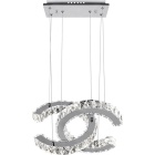 Suspensão ARGON 1x48W LED 3840lm 3000K C.47xL.30xAlt.Reg.cm transparente