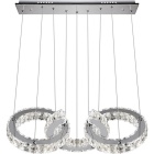 Suspensão ARGON 1x66W LED 5280lm 3000K C.63,5xL.30xAlt.Reg.cm transparente