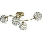 Plafond KEGAN 4xG9 C.50xL.26xAlt.17cm oxidado