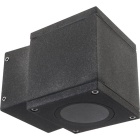 Aplique HOOKE IP54 1xGU10 C.8xL.11,6xAlt.8,5cm alumínio+vidro antracite