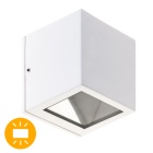 Aplique CAVALUM IP54 1xG9 C.9xL.9xAlt.9,5cm alumínio+vidro branco