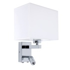 Aplique PARADIGMA 1x3W LED+1x40WE27 240lm 4000K C.23xL.18,5xAlt.32cm branco/cromado