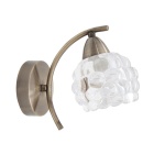 Aplique TULIPA GLASS 1xE14 C.12xL.20xAlt.19,6cm oxidado