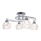 Plafond TULIPA GLASS 4xE14 Alt.23,1xD.50cm cromado